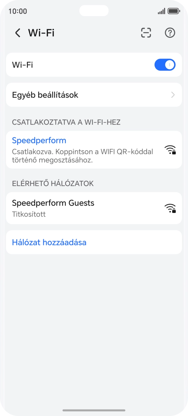 Húzd az ujjad felfelé a kijelző aljáról, hogy visszatérj a kezdőképernyőhöz.