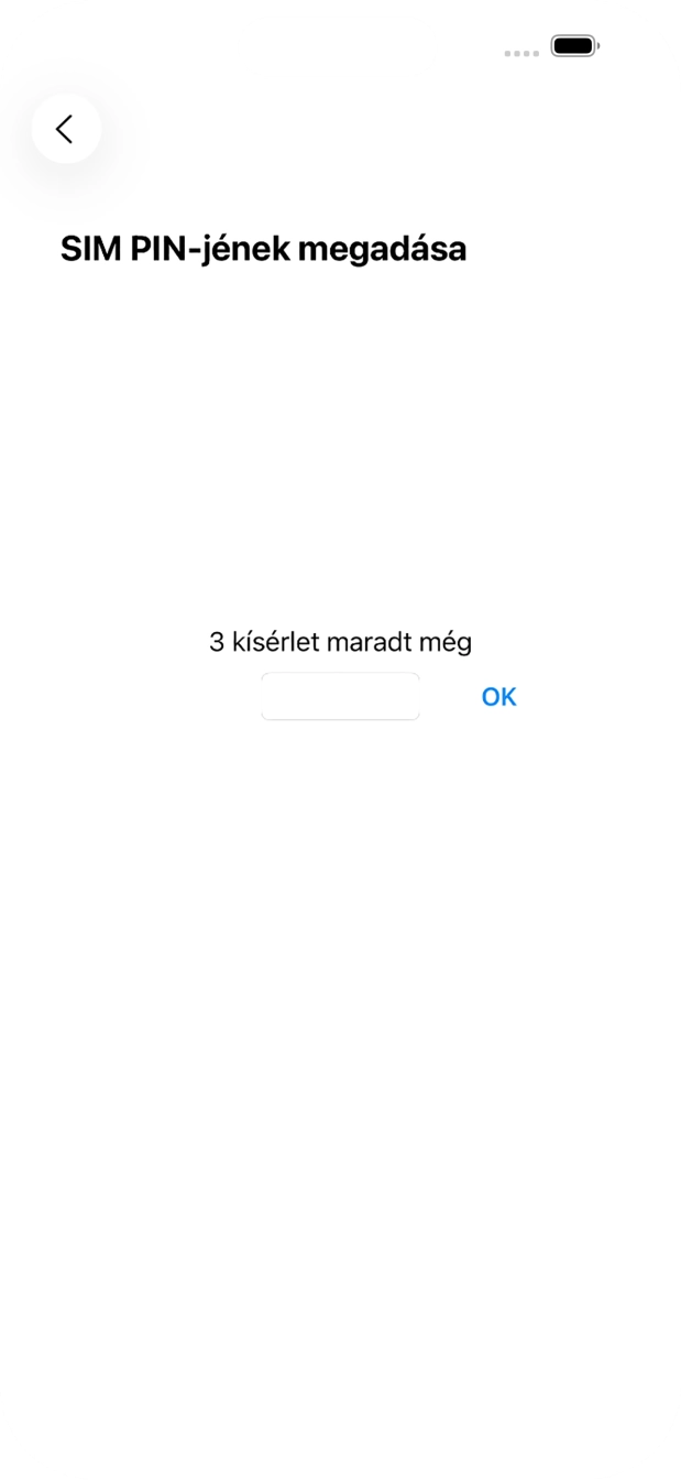 Amennyiben a SIM-kártyád zárolva van, írd be a PIN-kódodat, és válaszd az OK lehetőséget.