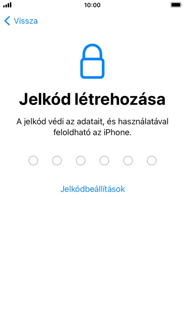 Válaszd a Jelkódbeállítások lehetőséget. Válaszd a Jelkódbeállítások lehetőséget.