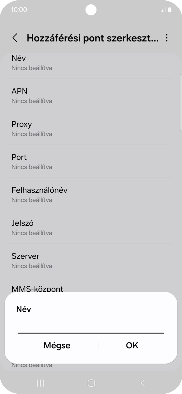 Írd be azt, hogy One Internet, és válaszd az OK lehetőséget.