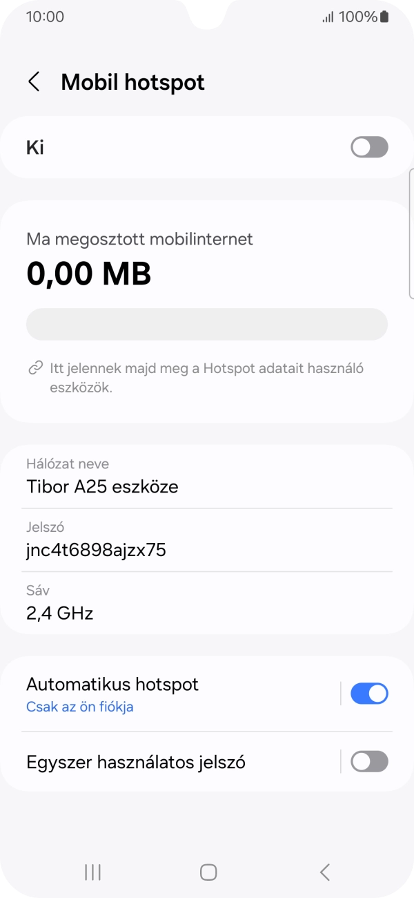 Válaszd a Hálózat neve lehetőséget.