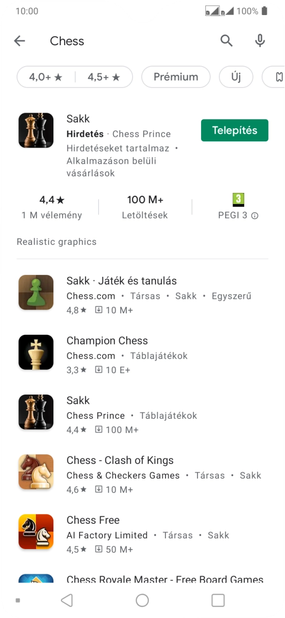 Kattints a kívánt alkalmazásra. Kattints a kívánt alkalmazásra.