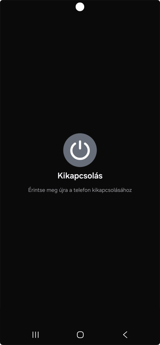 Válaszd a Kikapcsolás lehetőséget.