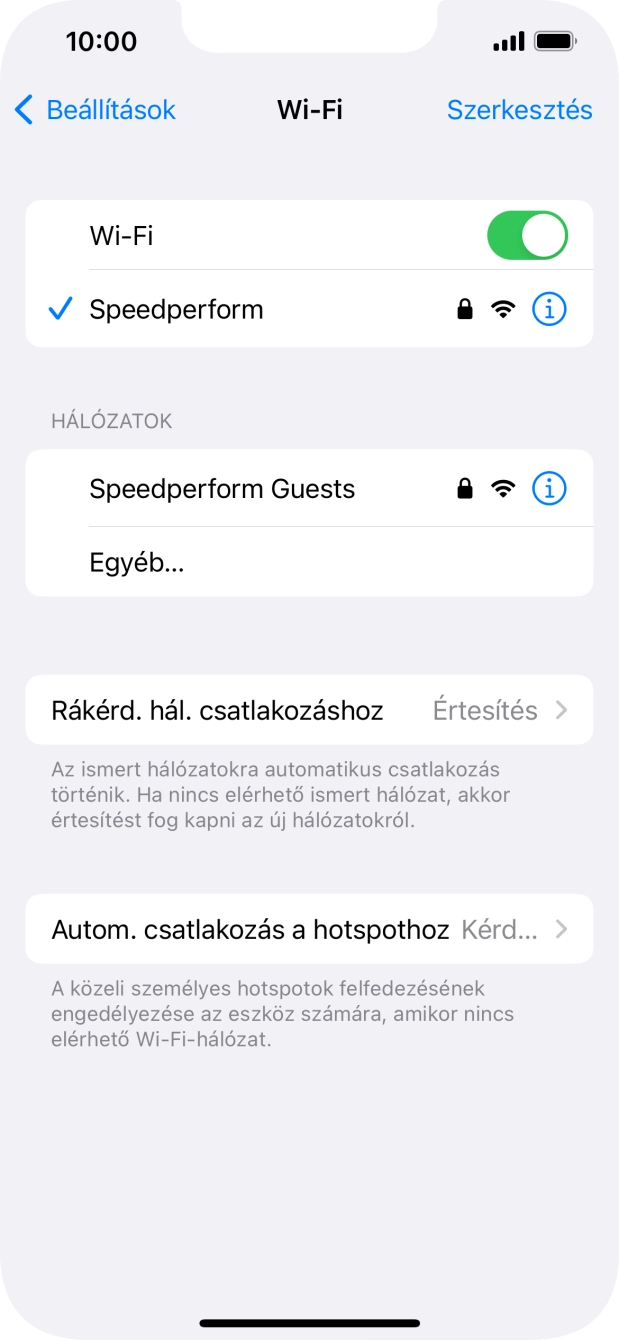 Húzd az ujjad felfelé a kijelző aljáról, hogy visszatérj a kezdőképernyőhöz.