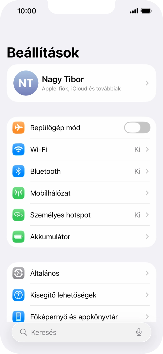 Válaszd a Mobihálózat lehetőséget. Válaszd a Mobihálózat lehetőséget.