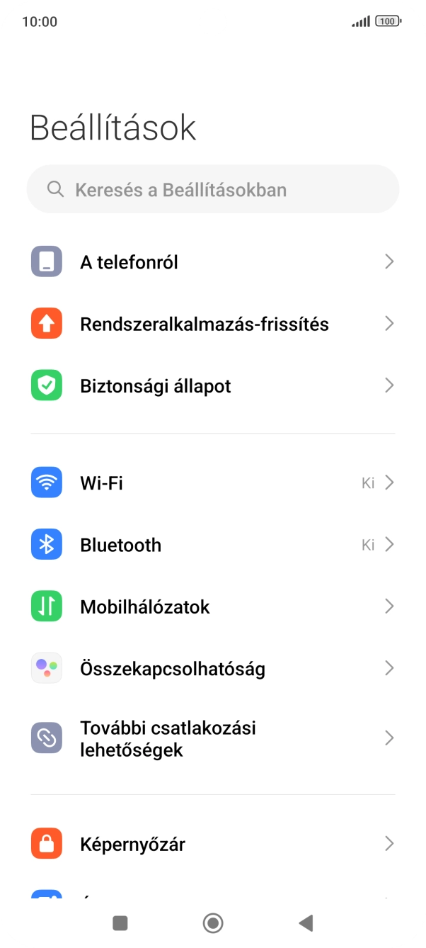 Válaszd a Wi-Fi lehetőséget.