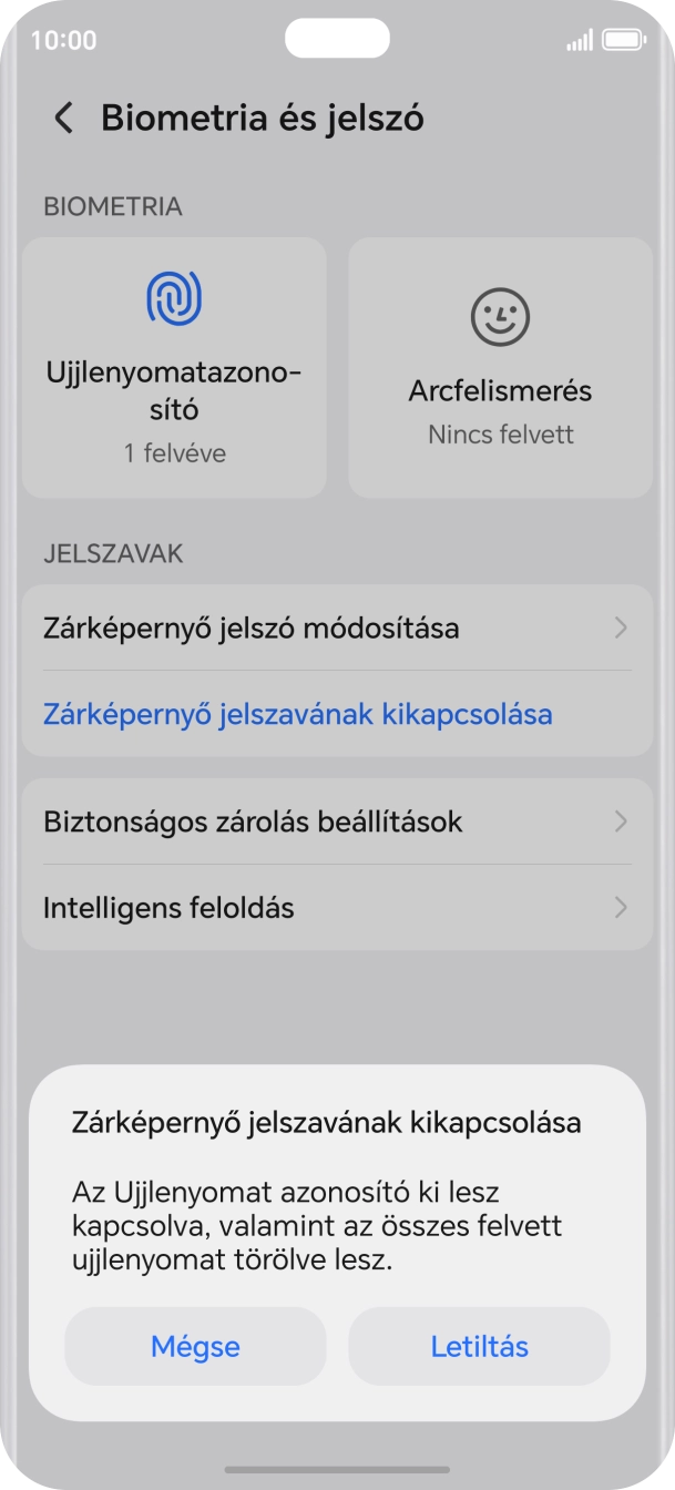 Válaszd a Letiltás lehetőséget.