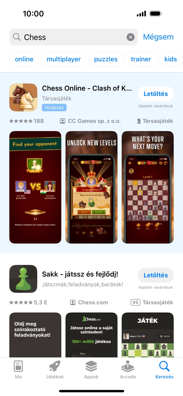Kattints a kívánt alkalmazásra. Kattints a kívánt alkalmazásra.