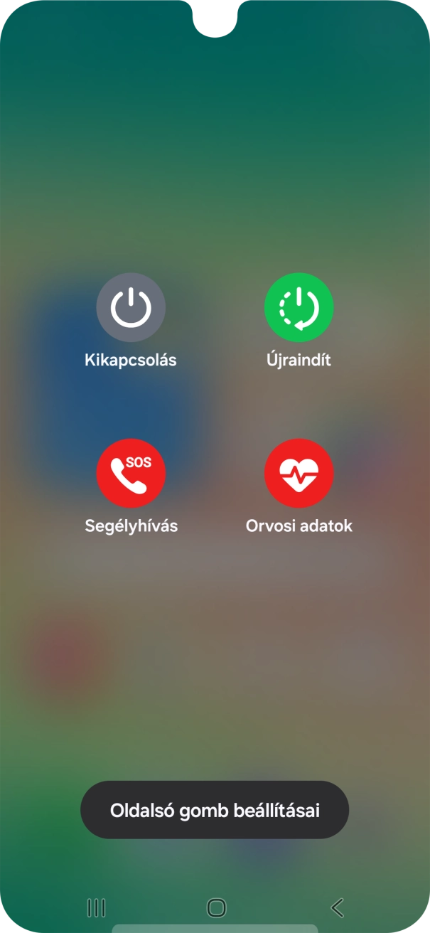 Válaszd a Kikapcsolás lehetőséget. Válaszd a Kikapcsolás lehetőséget.