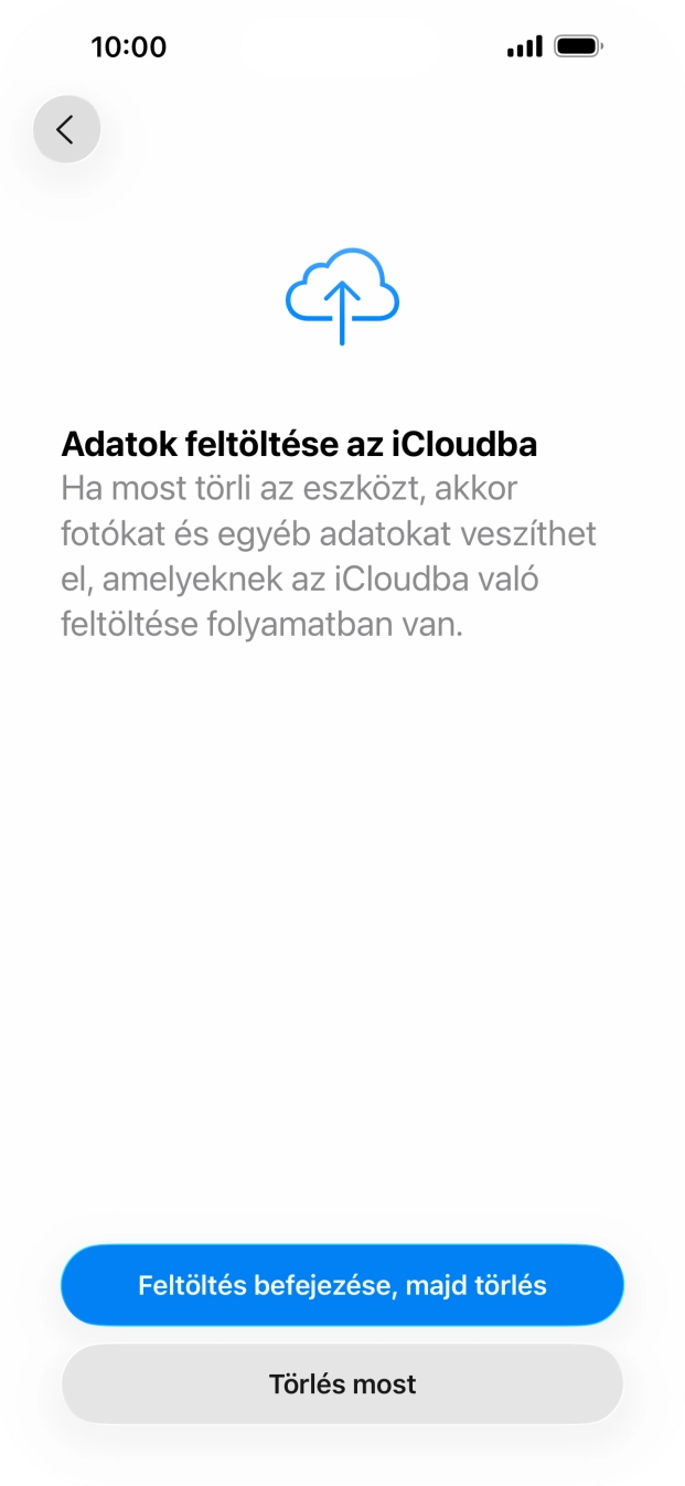 Válaszd a Törlés most lehetőséget.