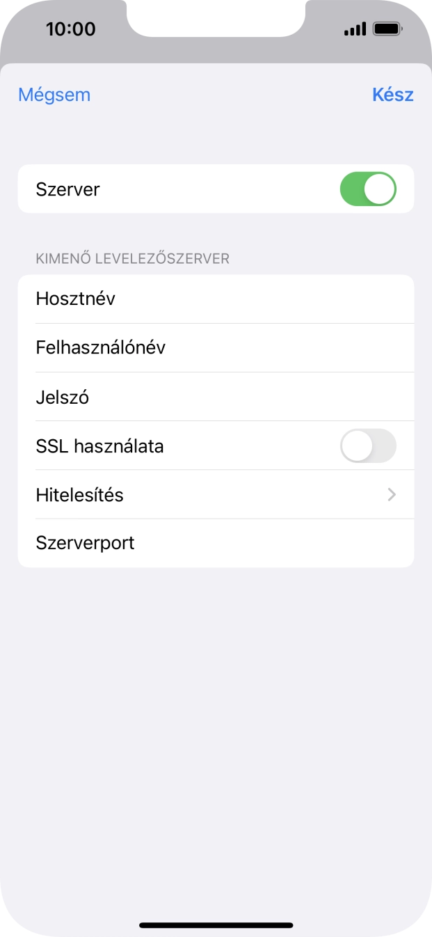 Válaszd a Hitelesítés lehetőséget.