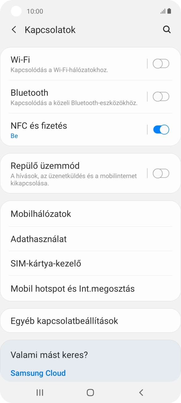 Válaszd a Mobilhálózatok lehetőséget.