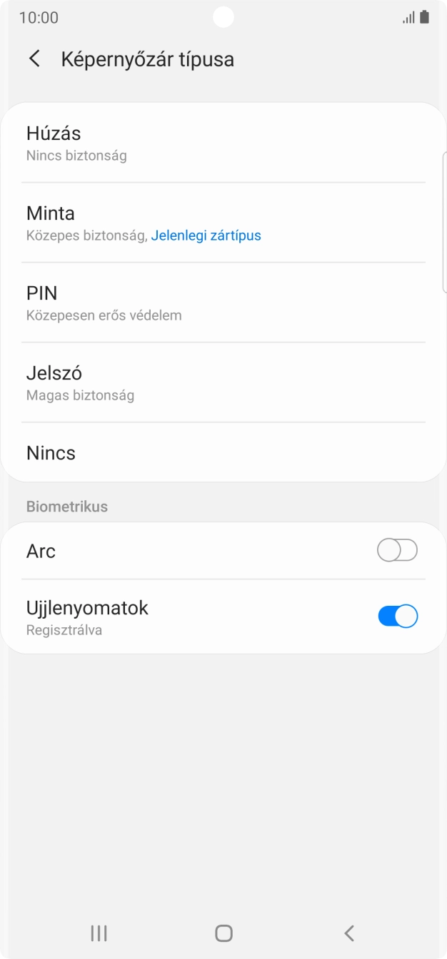 Válaszd a Nincs lehetőséget.