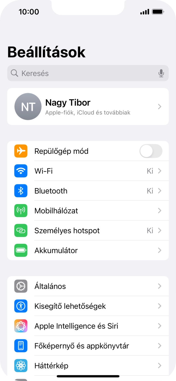 Válaszd a Mobihálózat lehetőséget.