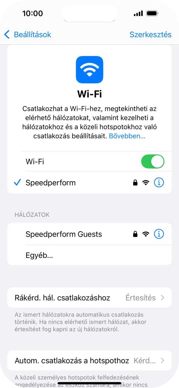 Húzd az ujjad felfelé a kijelző aljáról, hogy visszatérj a kezdőképernyőhöz.