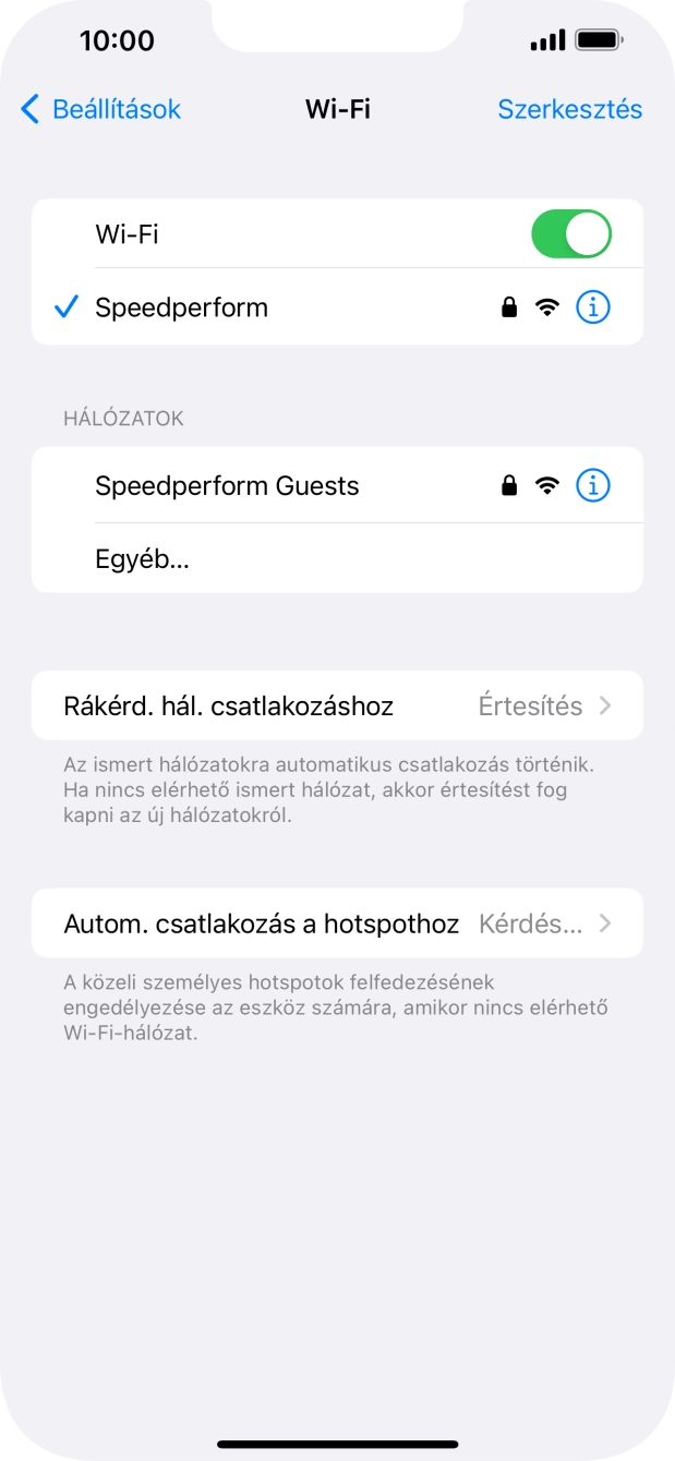 Húzd az ujjad felfelé a kijelző aljáról, hogy visszatérj a kezdőképernyőhöz.
