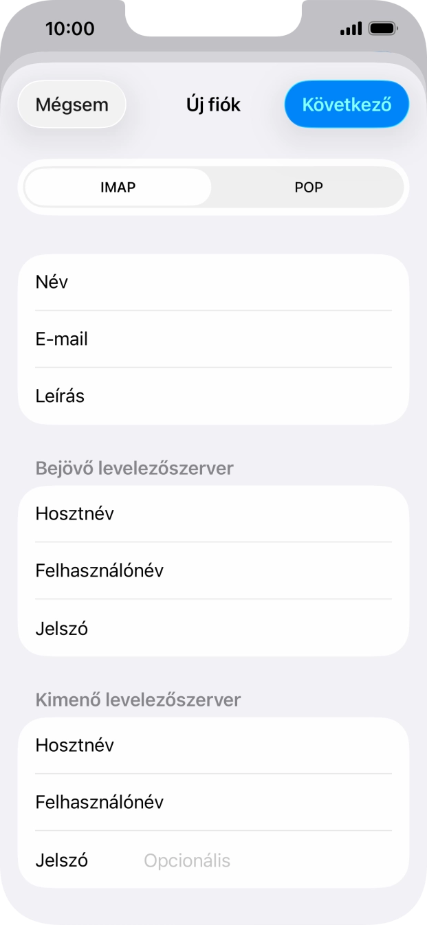 Kattints a Jelszó mezőre, és írd be az e-mail-fiókodhoz tartozó jelszót.