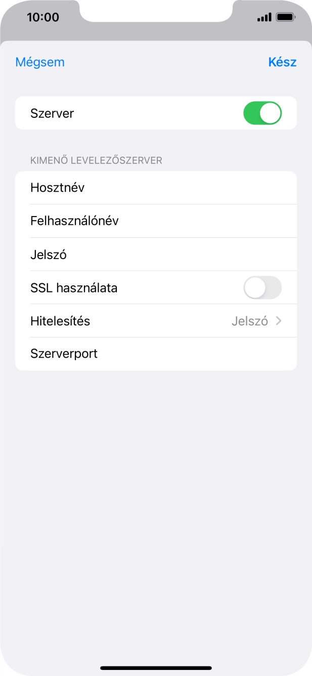 Kattints az „SSL használata” melletti csúszkára a funkció bekapcsolásához.