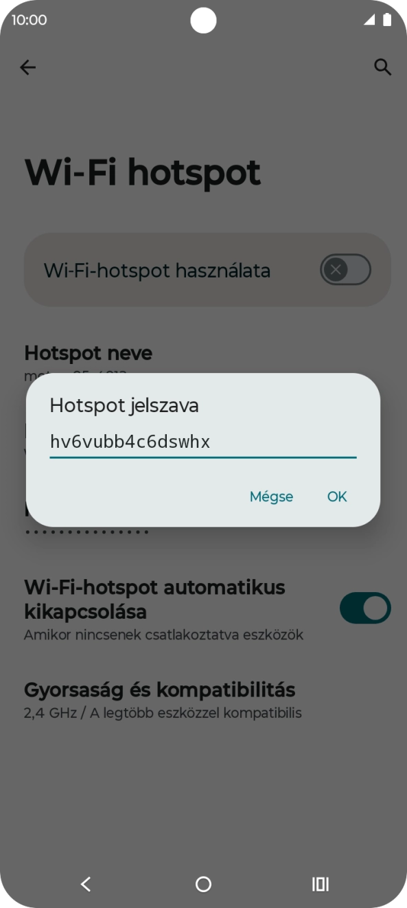 Írd be a kívánt jelszót, és válaszd az OK lehetőséget.