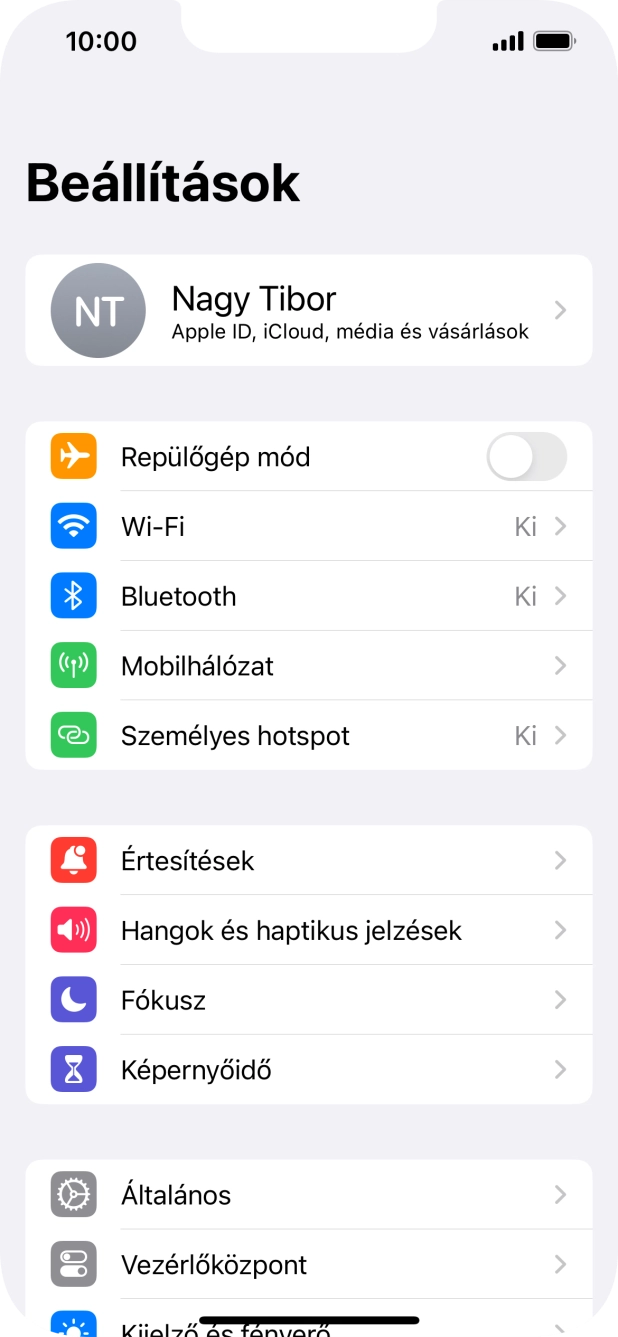 Válaszd a Bluetooth lehetőséget. Válaszd a Bluetooth lehetőséget.