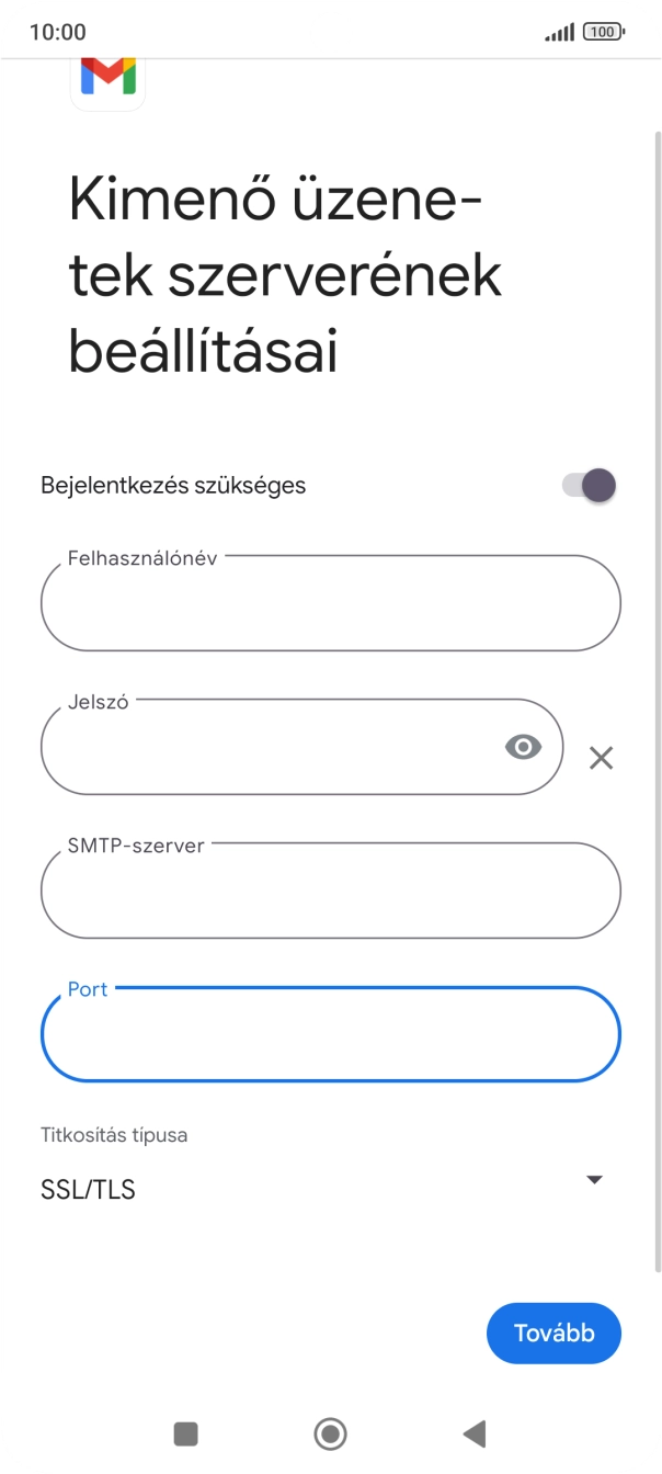 Válaszd a Tovább lehetőséget.