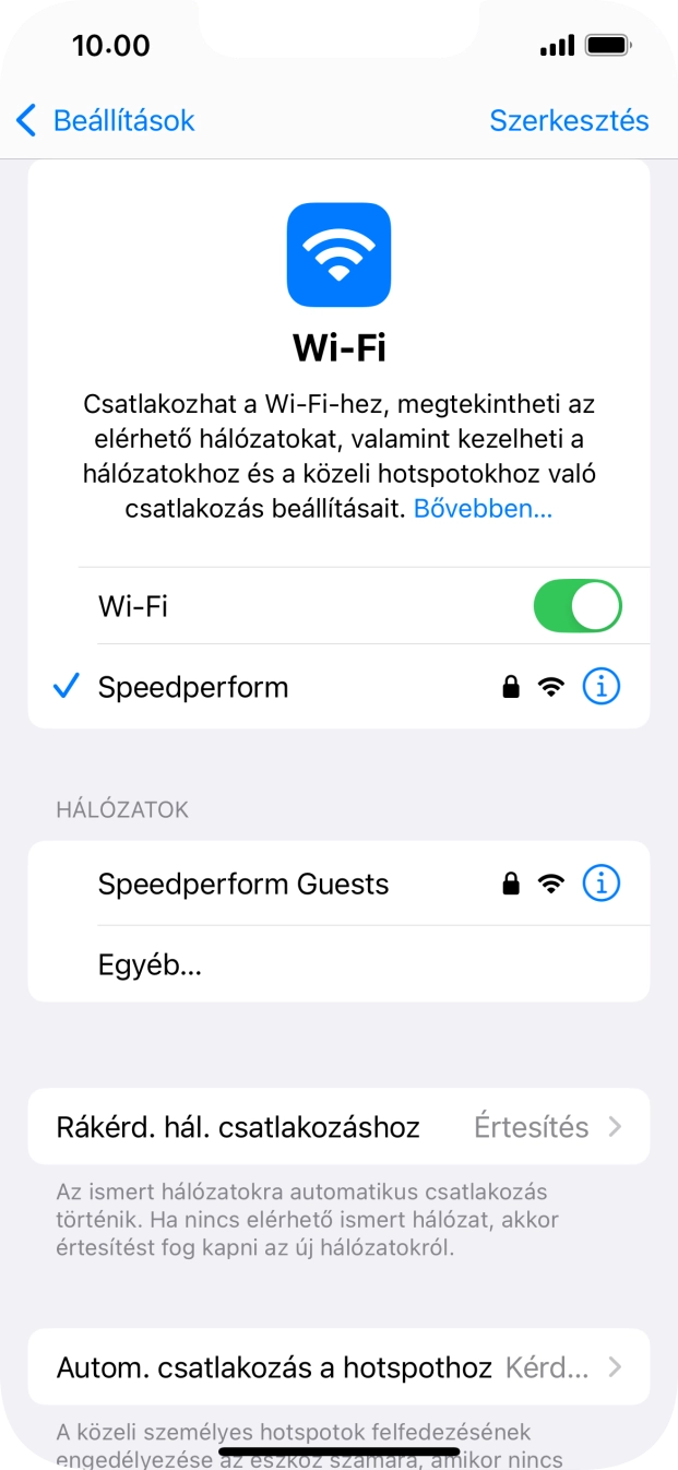 Húzd az ujjad felfelé a kijelző aljáról, hogy visszatérj a kezdőképernyőhöz.