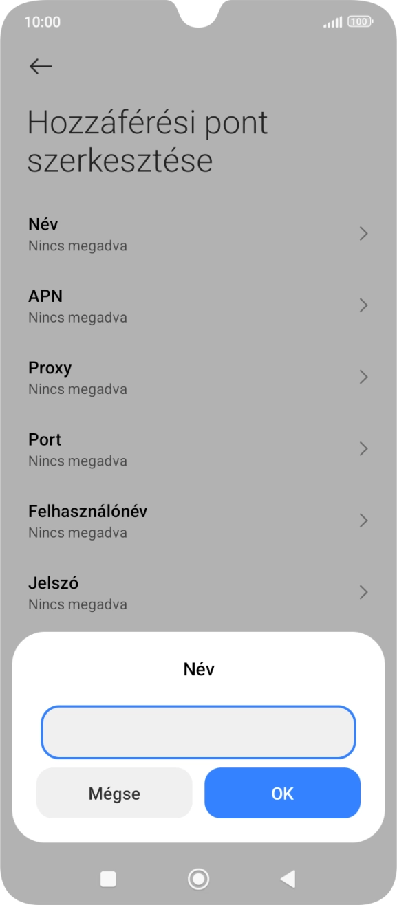 Írd be azt, hogy One Internet, és válaszd az OK lehetőséget. Írd be azt, hogy One Internet, és válaszd az OK lehetőséget.