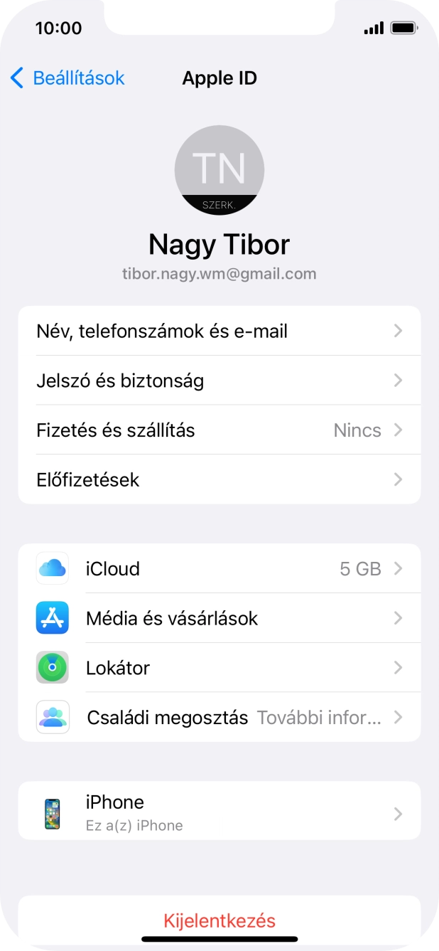 Húzd az ujjad felfelé a kijelző aljáról, hogy visszatérj a kezdőképernyőhöz.