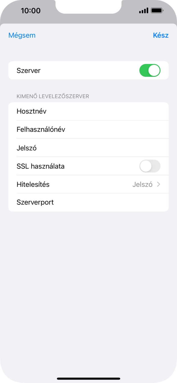 Válaszd a Hitelesítés lehetőséget.