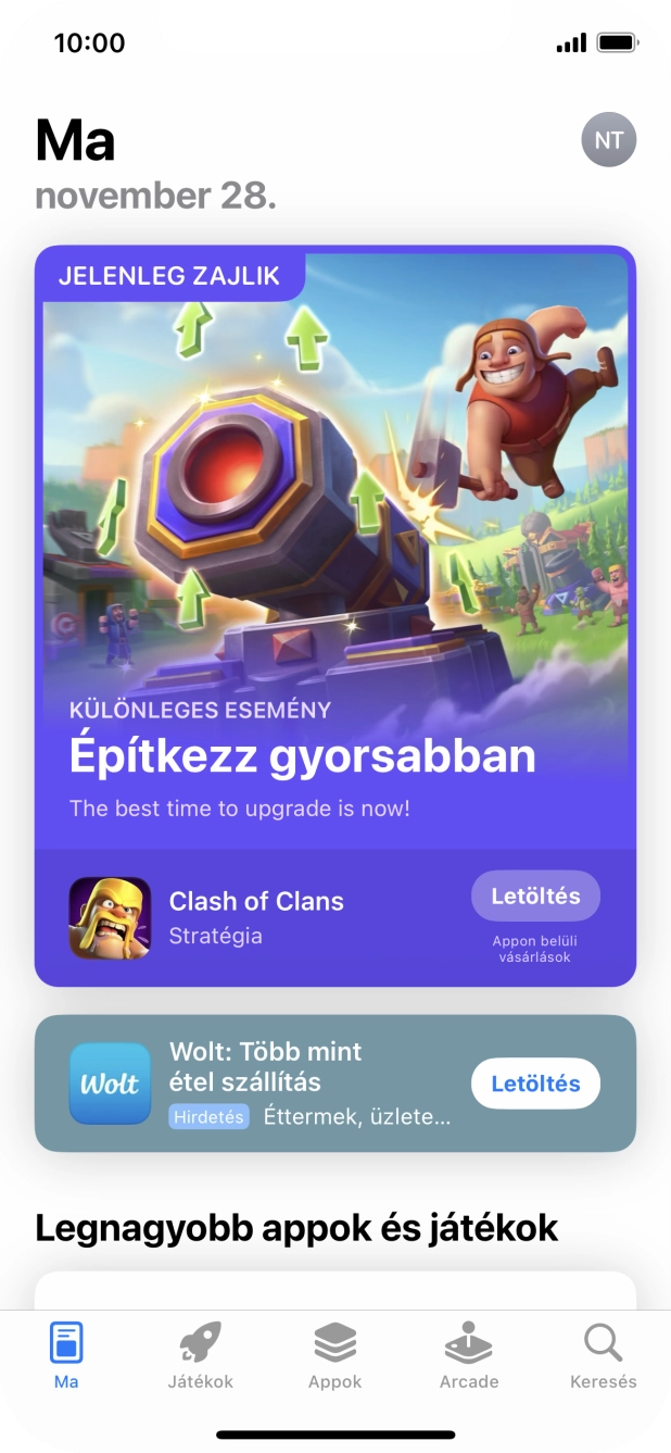 Válaszd a Keresés lehetőséget. Válaszd a Keresés lehetőséget.