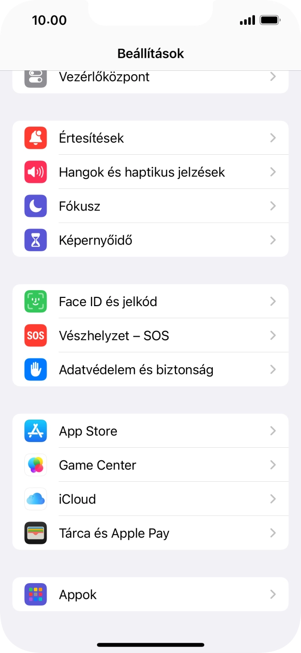 Válaszd az Appok lehetőséget.