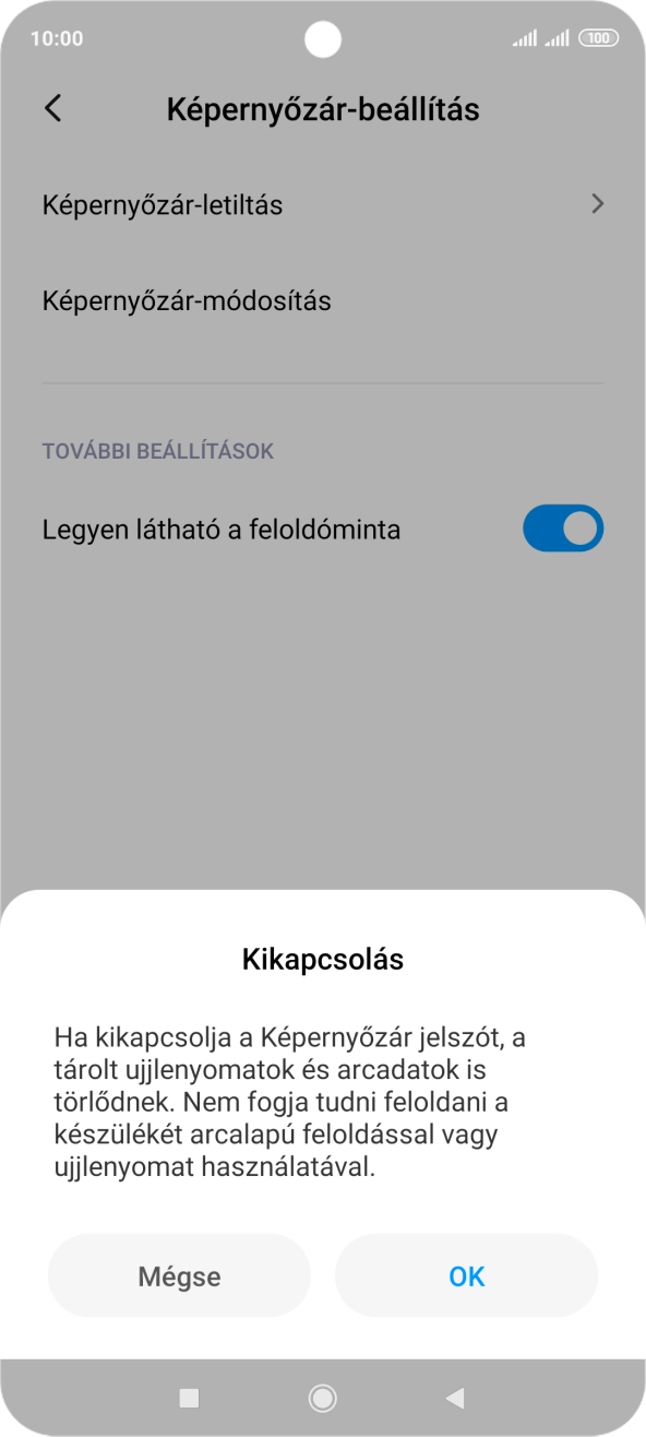 Válaszd az OK lehetőséget. Válaszd az OK lehetőséget.