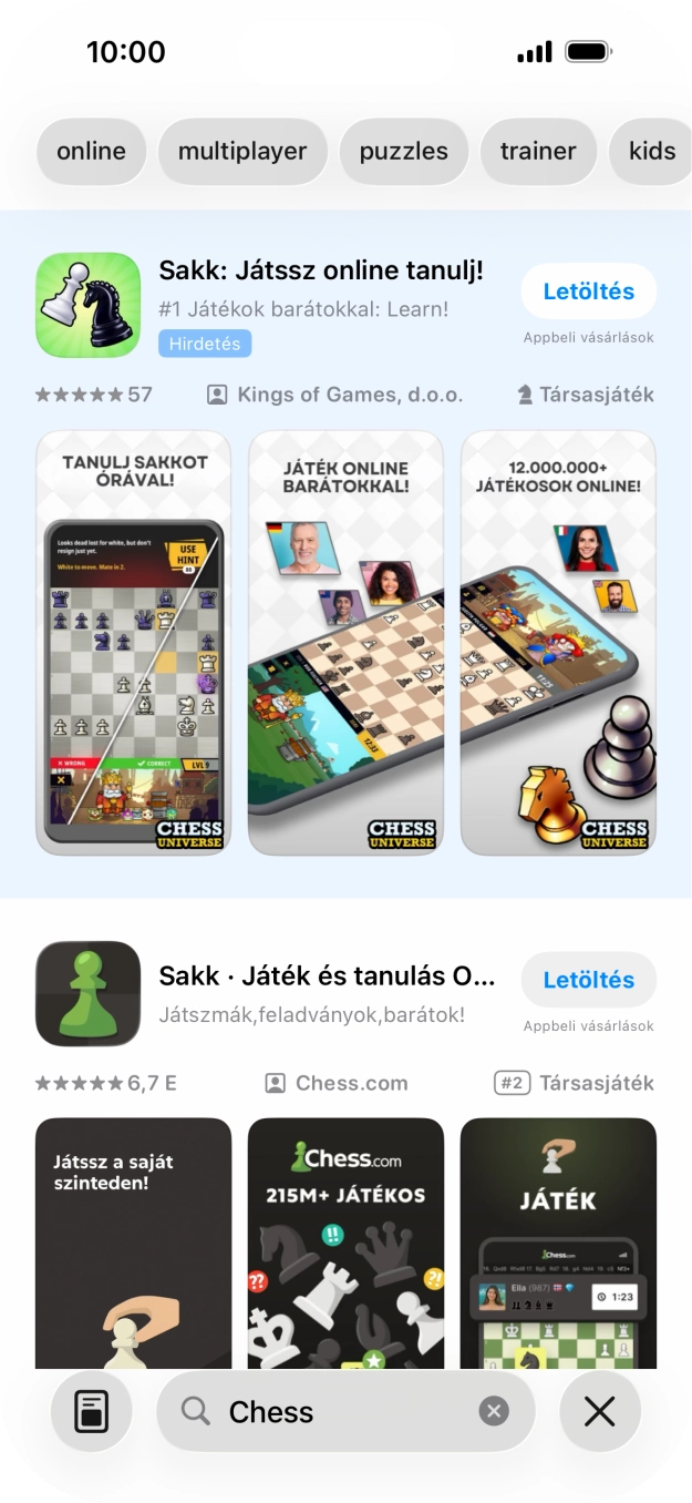 Kattints a kívánt alkalmazásra. Kattints a kívánt alkalmazásra.