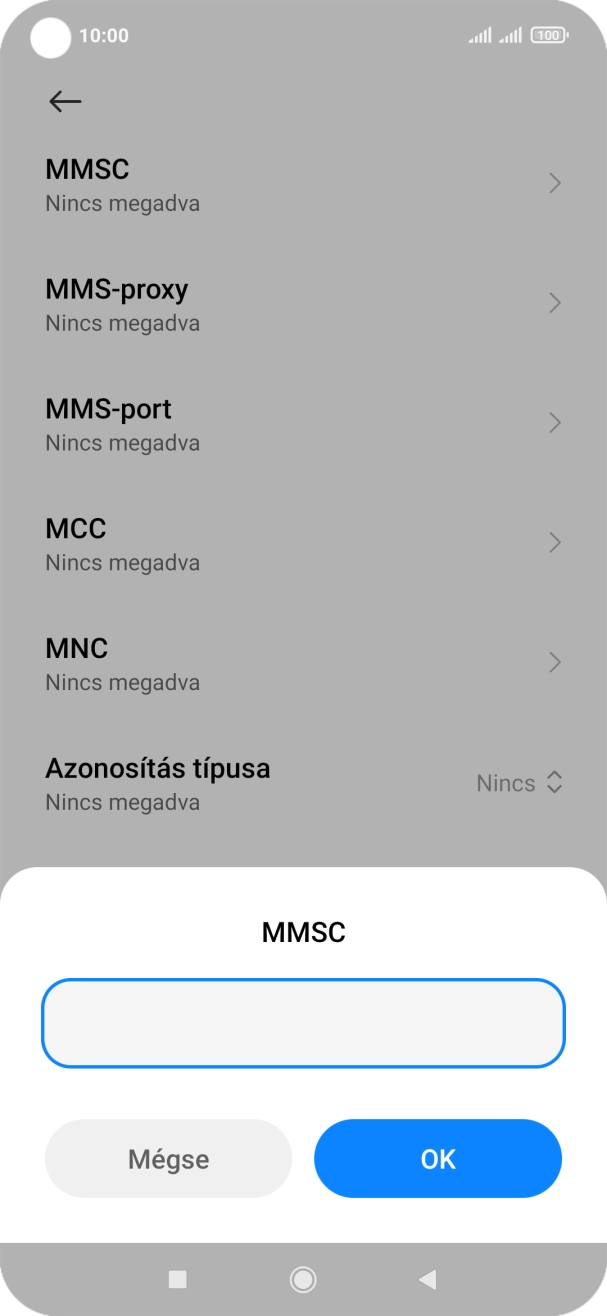 Írd be azt, hogy http://mms.one.hu/servlets/mms, és válaszd az OK lehetőséget.