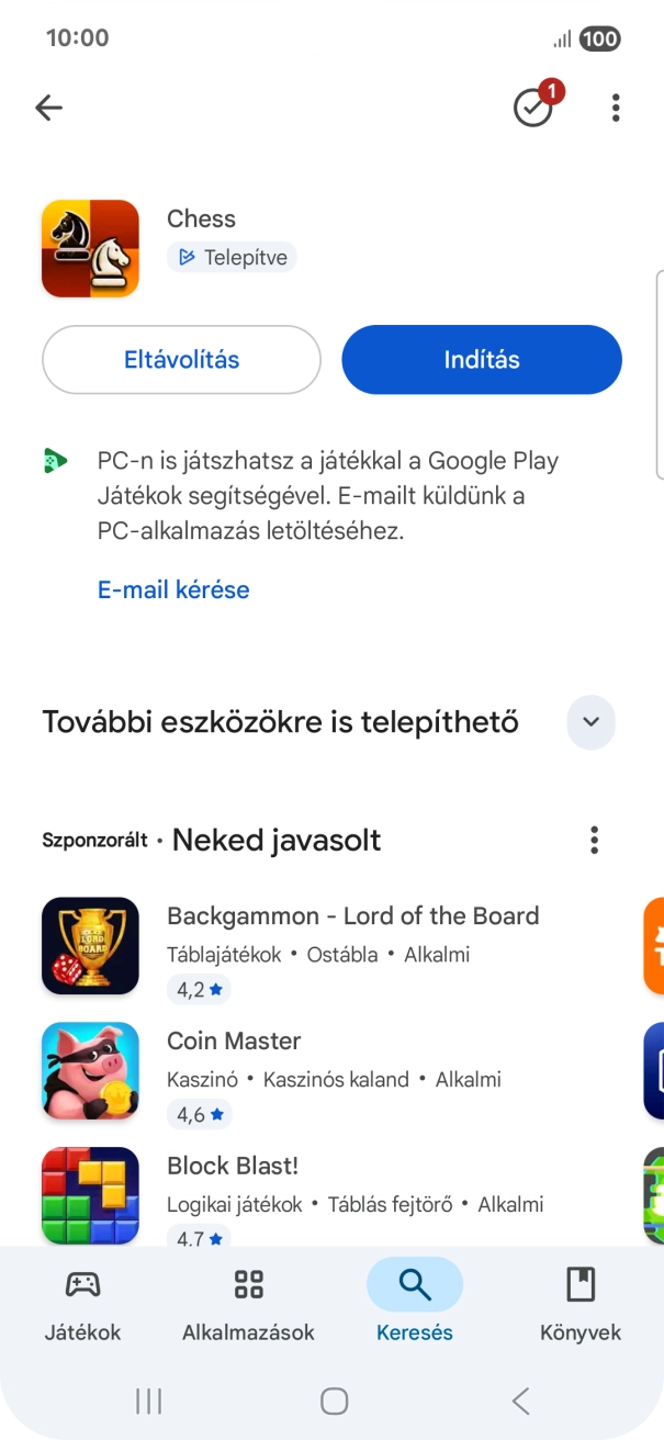 A befejezéshez, és ahhoz, hogy visszatérhess a főképernyőhöz, nyomd meg a főgombot.