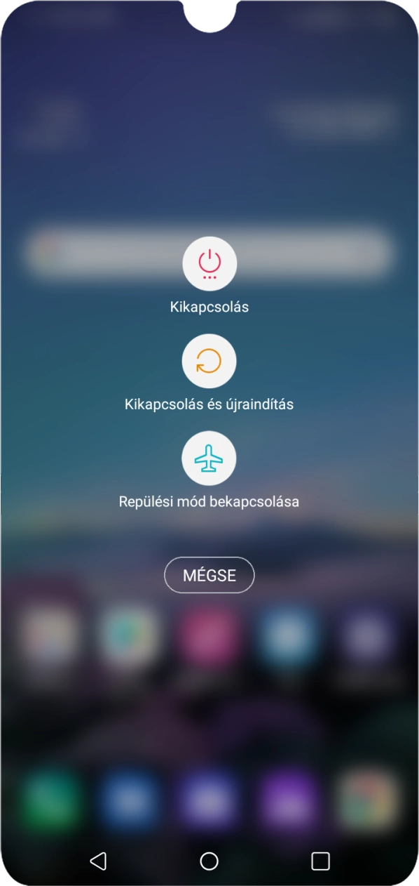 Válaszd a Kikapcsolás lehetőséget. Válaszd a Kikapcsolás lehetőséget.