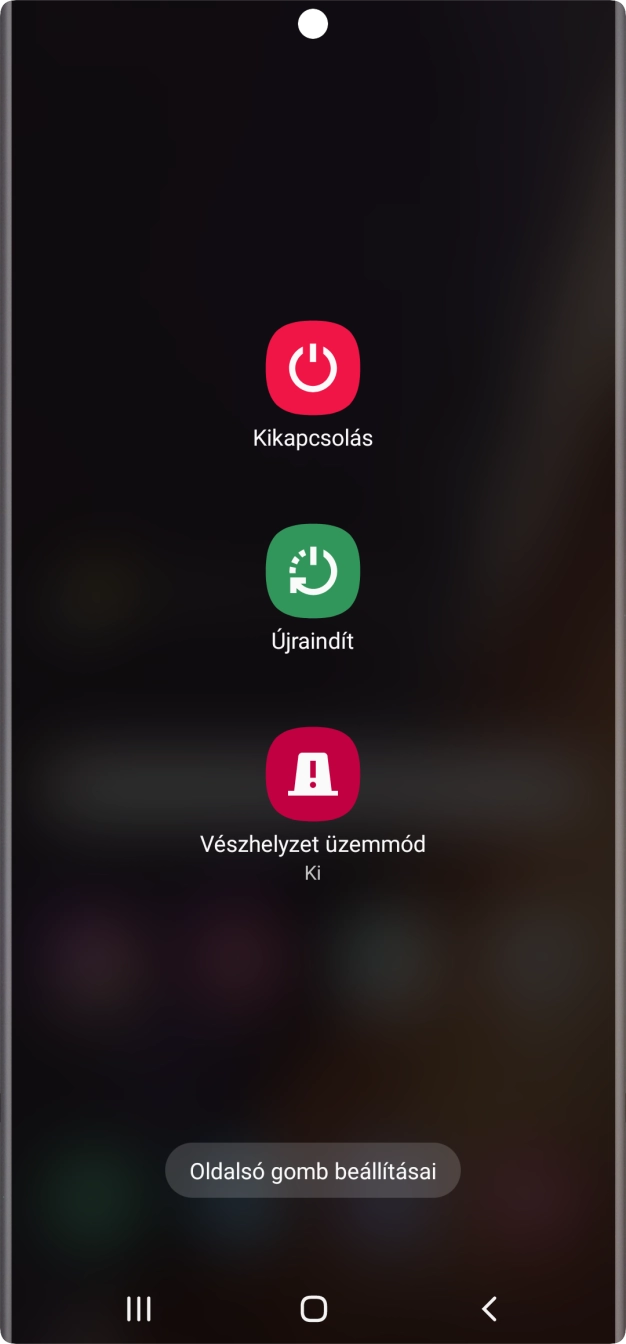 Válaszd a Kikapcsolás lehetőséget. Válaszd a Kikapcsolás lehetőséget.