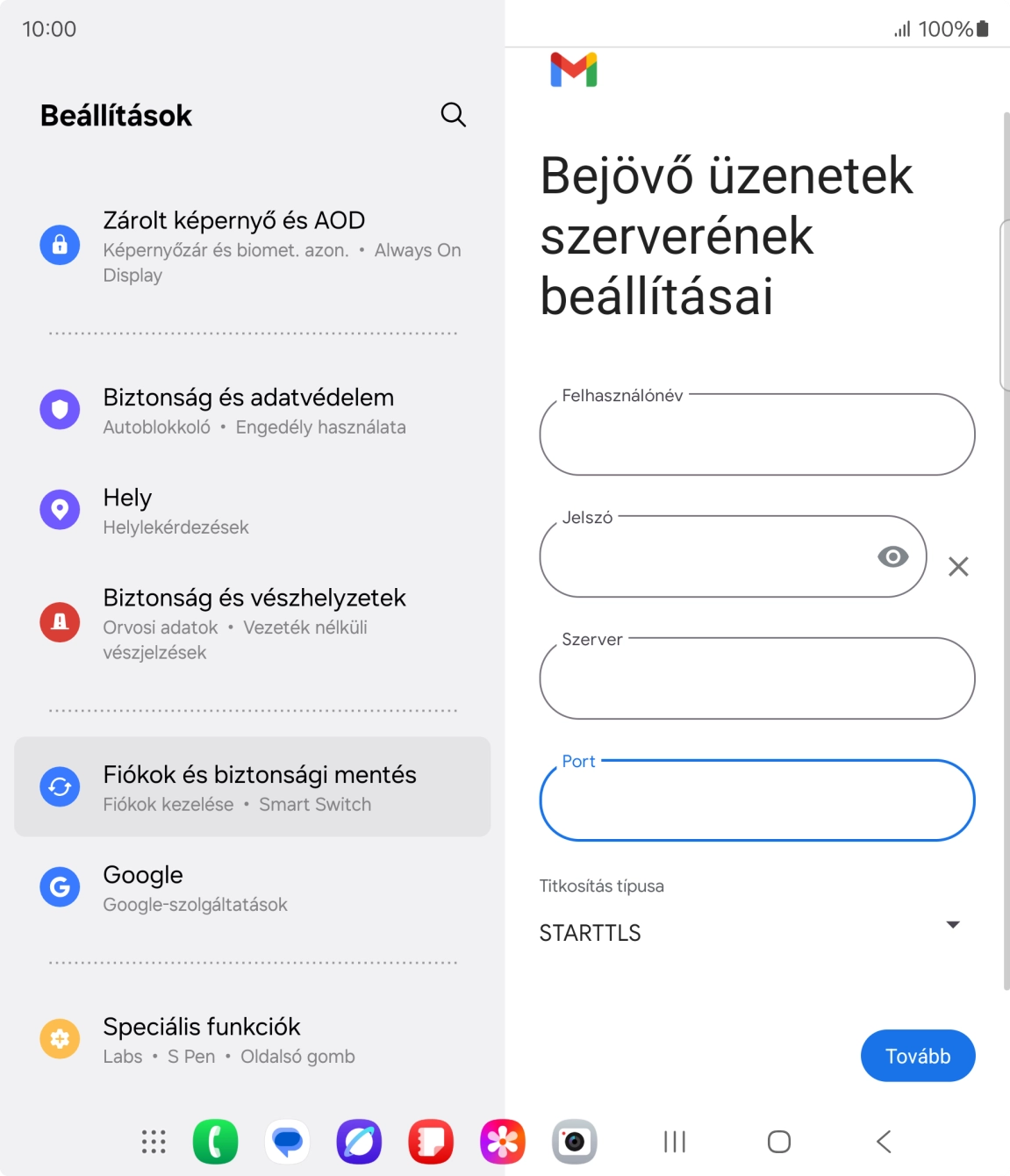 Nyisd le a „Titkosítás típusa” alatt legördülő menüt.