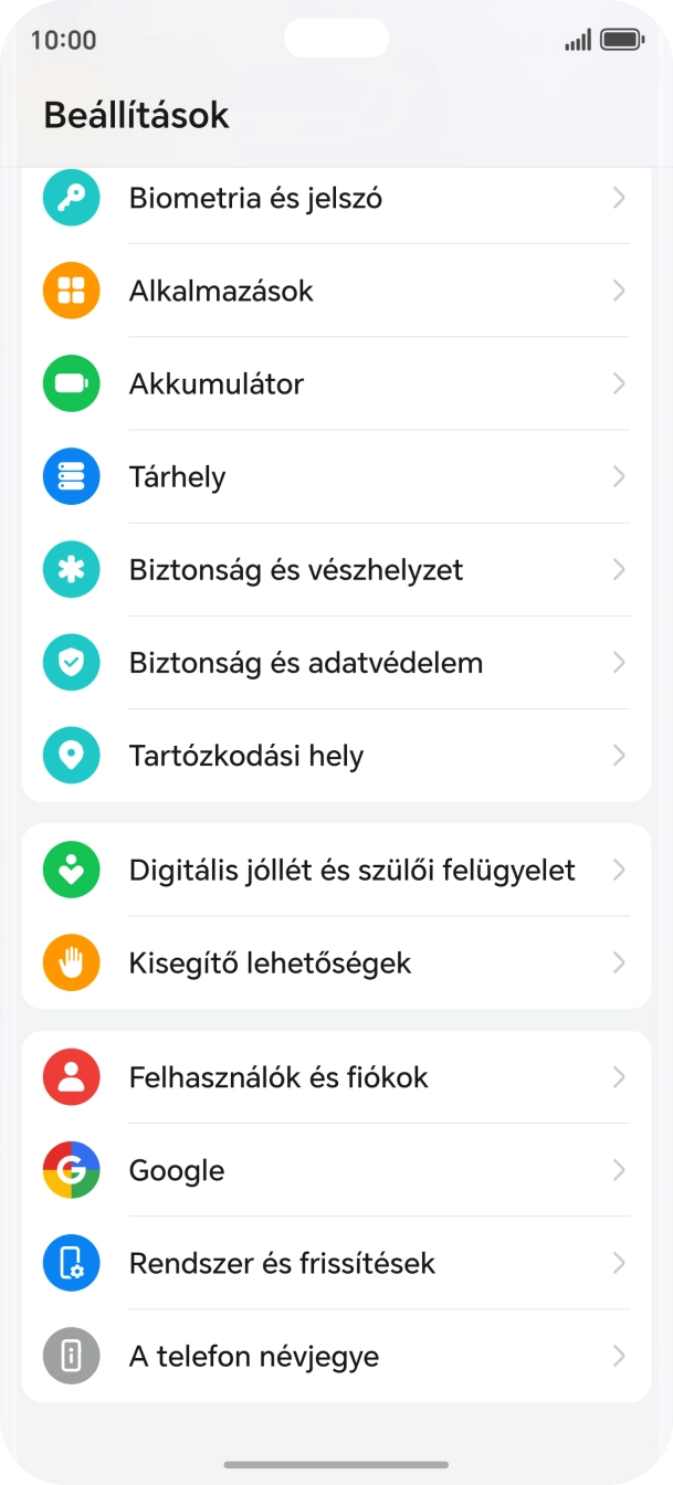 Válaszd a Rendszer és frissítések lehetőséget. Válaszd a Rendszer és frissítések lehetőséget.