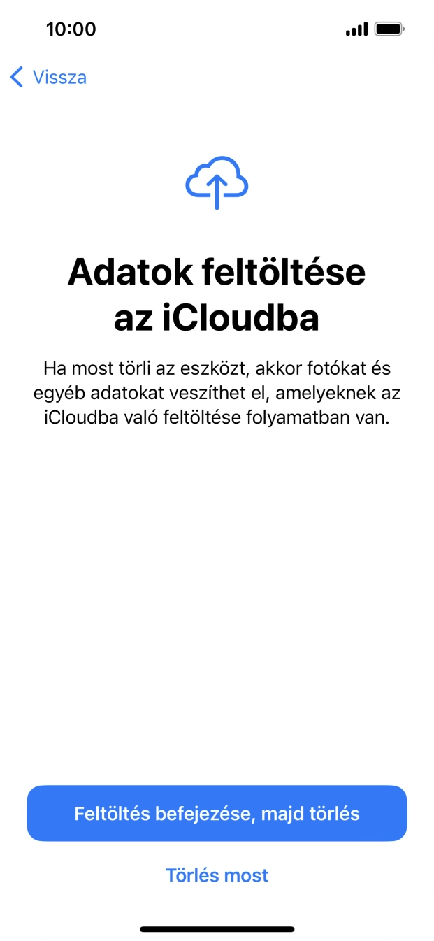 Válaszd ki a kívánt beállítást. Válaszd ki a kívánt beállítást.