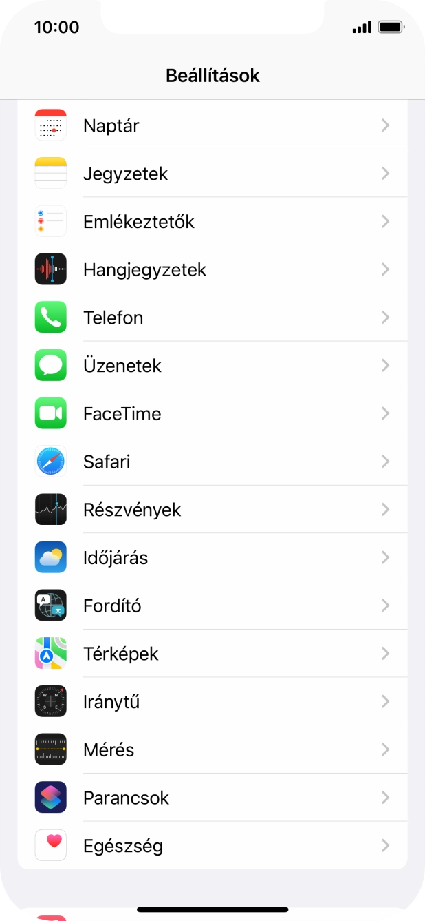 Válaszd az Üzenetek lehetőséget. Válaszd az Üzenetek lehetőséget.