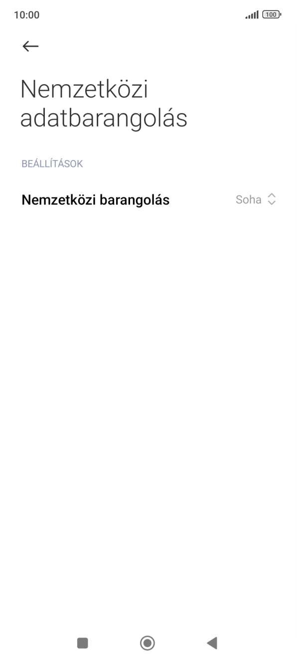 Kattints a „Nemzetközi barangolás” melletti mezőre.