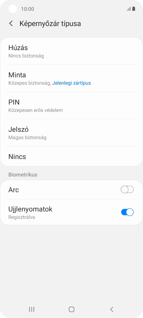 Válaszd a Nincs lehetőséget.