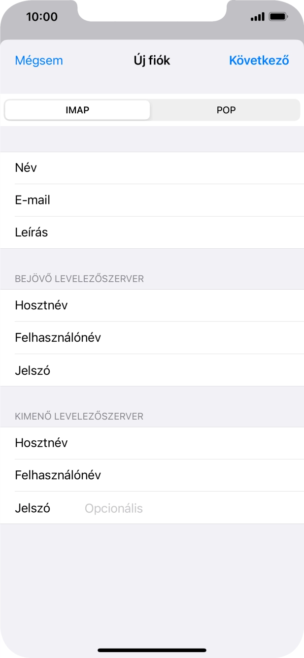Kattints a Jelszó mezőre, és írd be az e-mail-fiókodhoz tartozó jelszót.