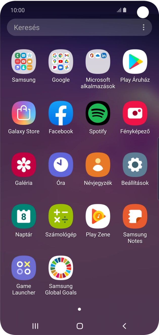 Válaszd a Névjegyzék lehetőséget.
