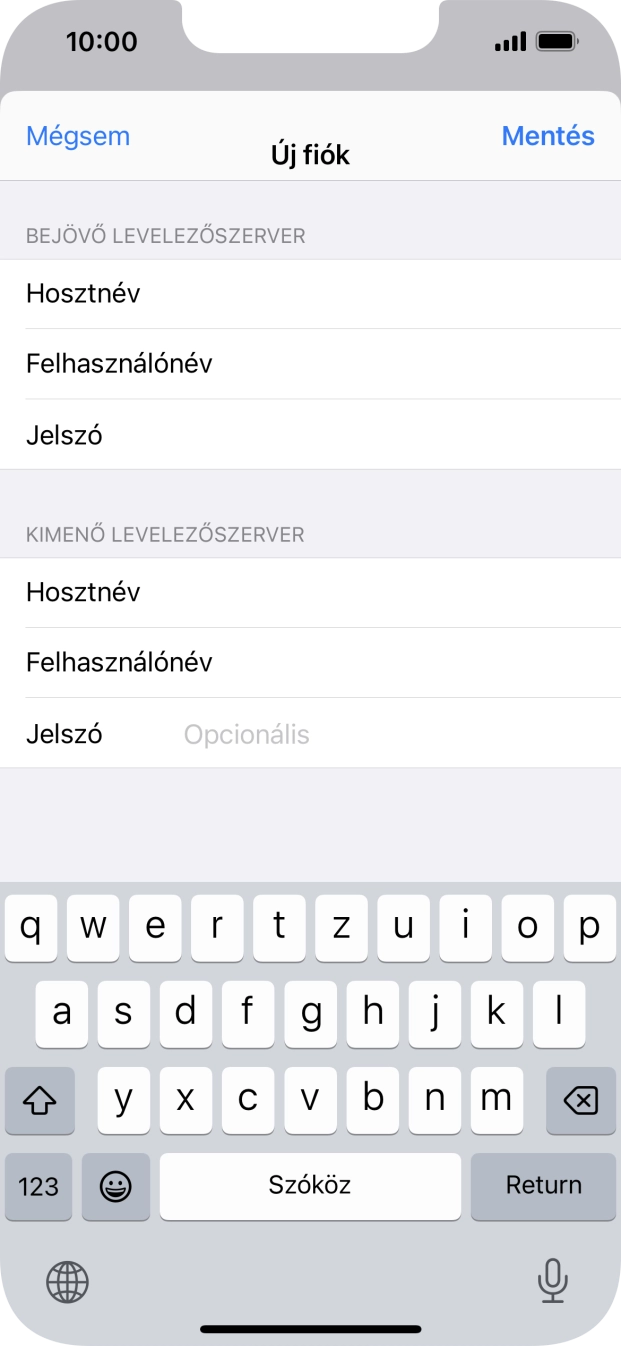 Kattints a Jelszó mezőre, és írd be az e-mail-fiókodhoz tartozó jelszót.
