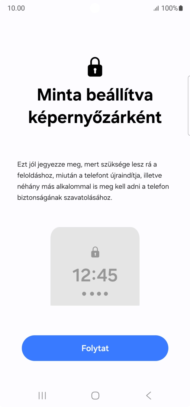 Válaszd a Folytat lehetőséget.