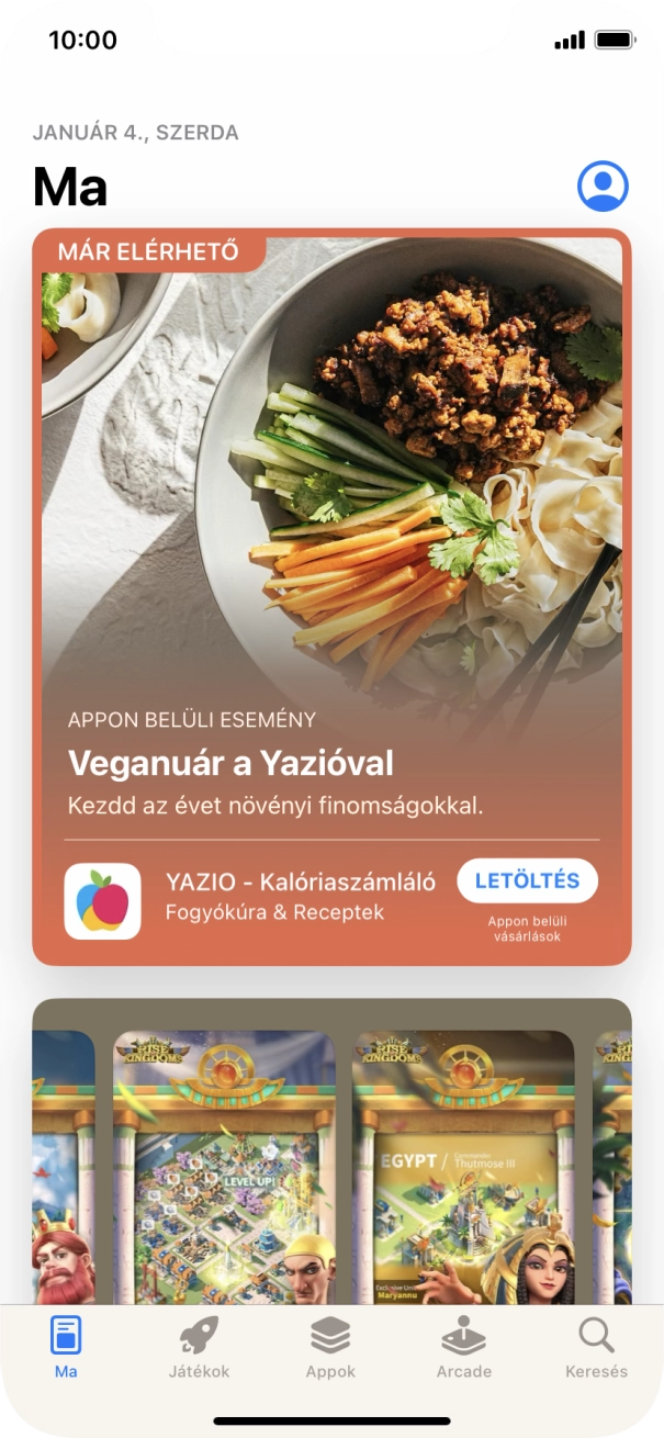 Válaszd a Keresés lehetőséget. Válaszd a Keresés lehetőséget.