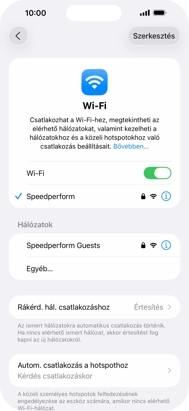 Húzd az ujjad felfelé a kijelző aljáról, hogy visszatérj a kezdőképernyőhöz.
