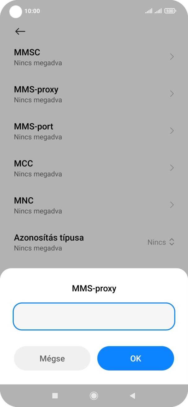 Írd be azt, hogy 80.244.097.002, és válaszd az OK lehetőséget.